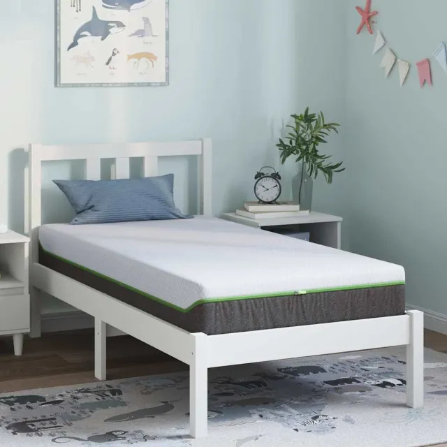 vidaXL Matras Medium zacht 80 x 160 cm Wit en Grijs