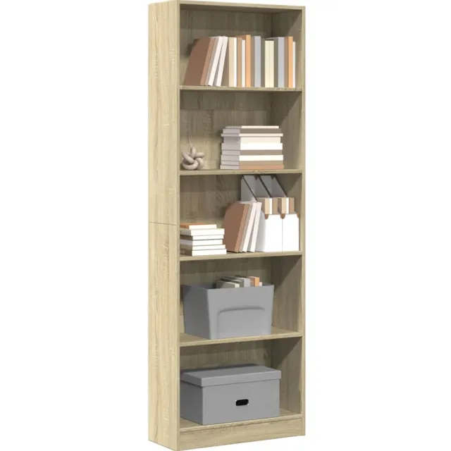 vidaXL Boekenkast 60x24x176 cm bewerkt hout sonoma eikenkleurig Bruin