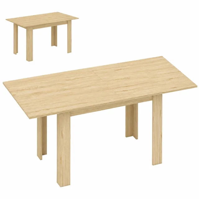 Sello! uitschuifbare tafel – 6/8 personen – 140/180 cm – houtlook eik Licht eiken