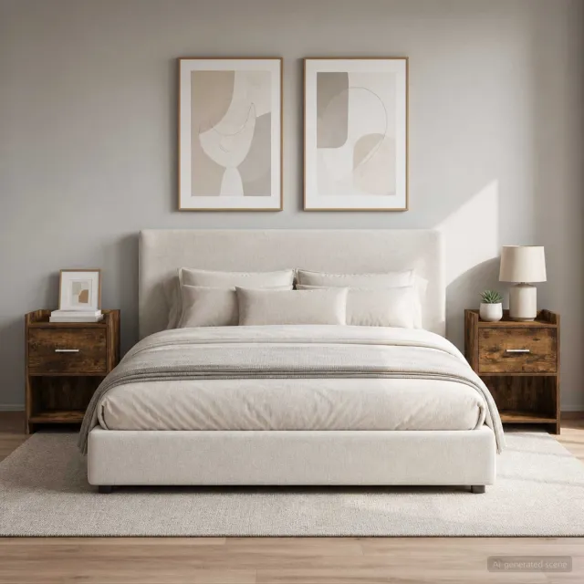 vidaXL Nachtkastjes 2 st Gerookt eiken 40 x 30 x 60 cm Bewerkt hout, foto 2