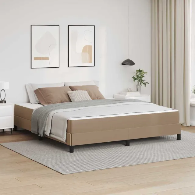 vidaXL Bedframe met matras Cappuccino 180 x 200 cm Stof bruin