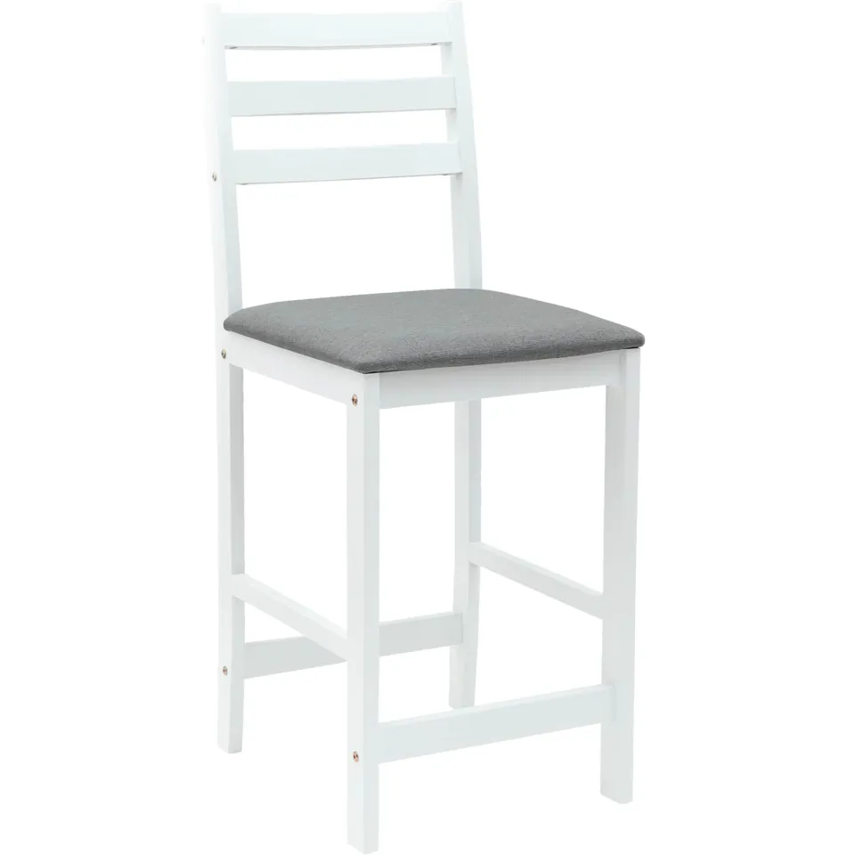 vidaXL Eettafelstoelen 2 st Massief Rubberhout Wit 40 x 47,5 x 99,5 cm, foto 4