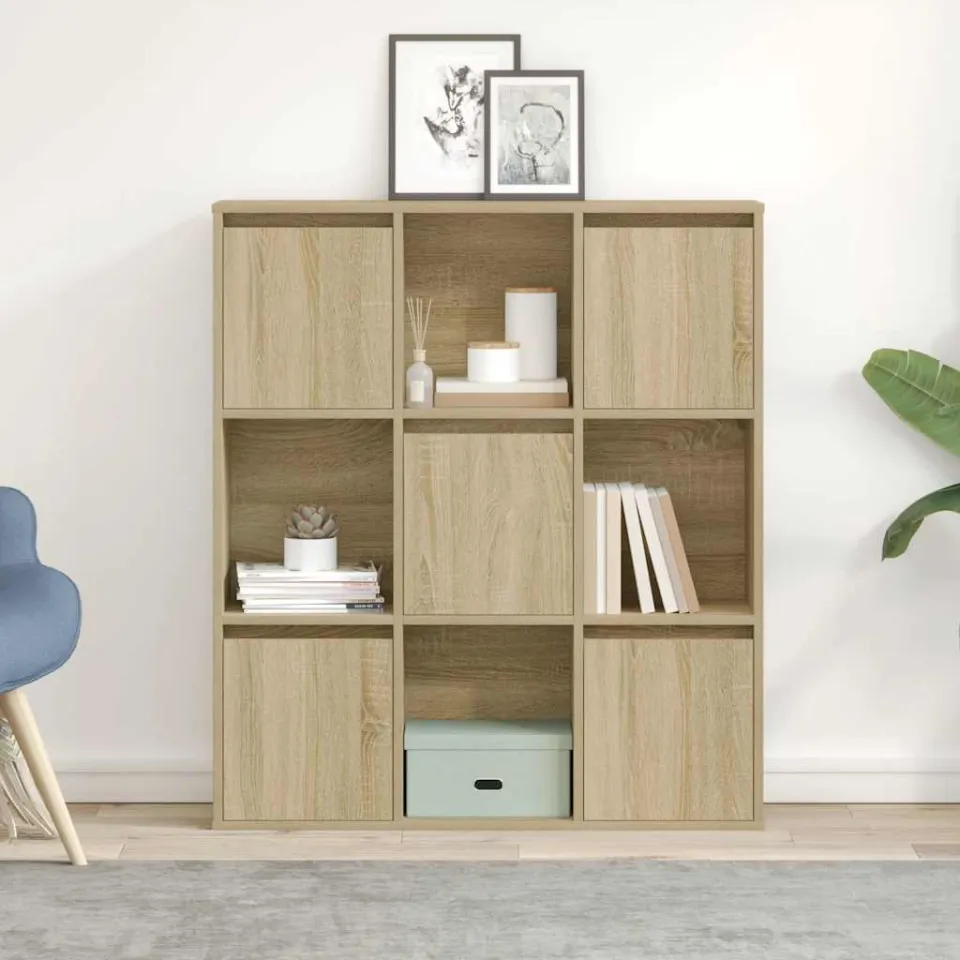 vidaXL Boekenkast 89x24x101,5 cm bewerkt hout sonoma eikenkleurig, foto 2