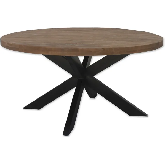 Brix Eetkamertafel Brix Rond - 150 cm - Mangohout - Bruin