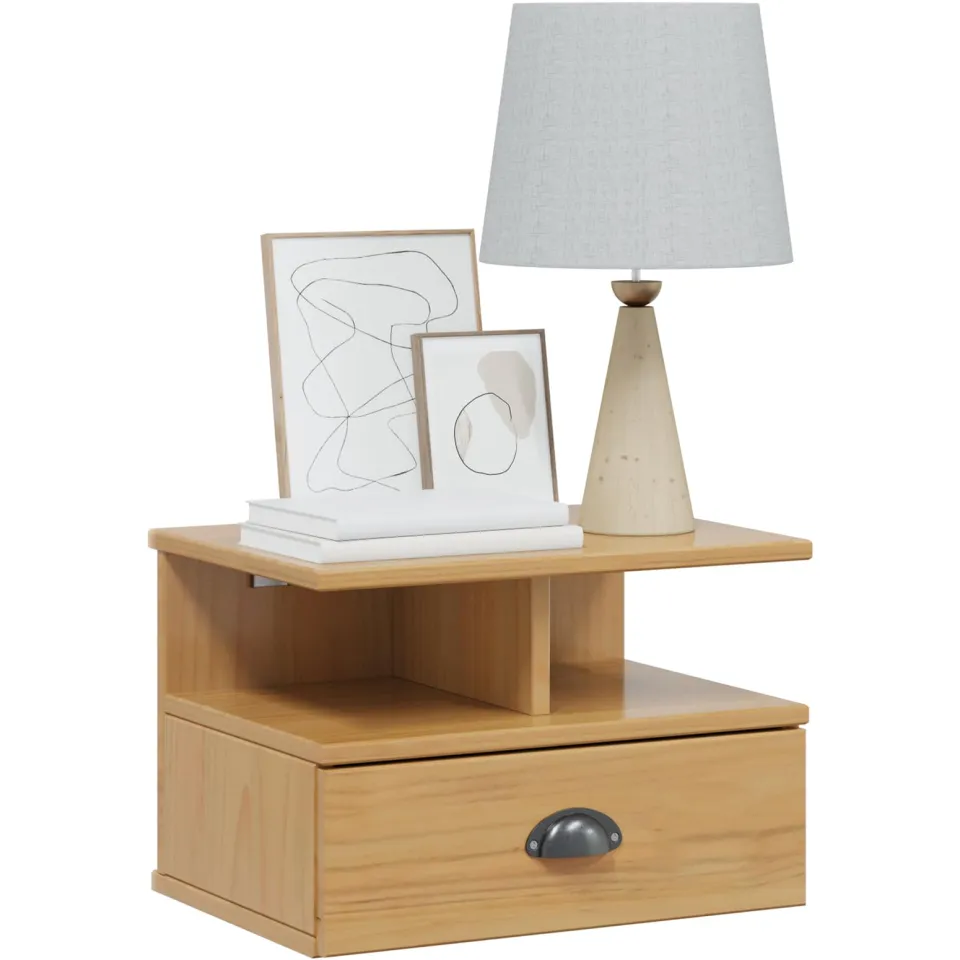 vidaXL Nachtkastje HILL Honingbruin 40 x 31 x 27 cm Massief grenenhout