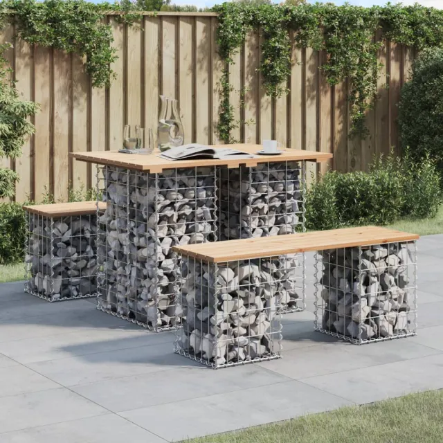 vidaXL Tuintafel schanskorfontwerp 100x70x72 cm massief grenenhout bruin, foto 2