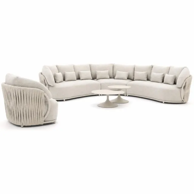 Suns Vivaro/Nova hoek loungeset 6-delig taupe, foto 2
