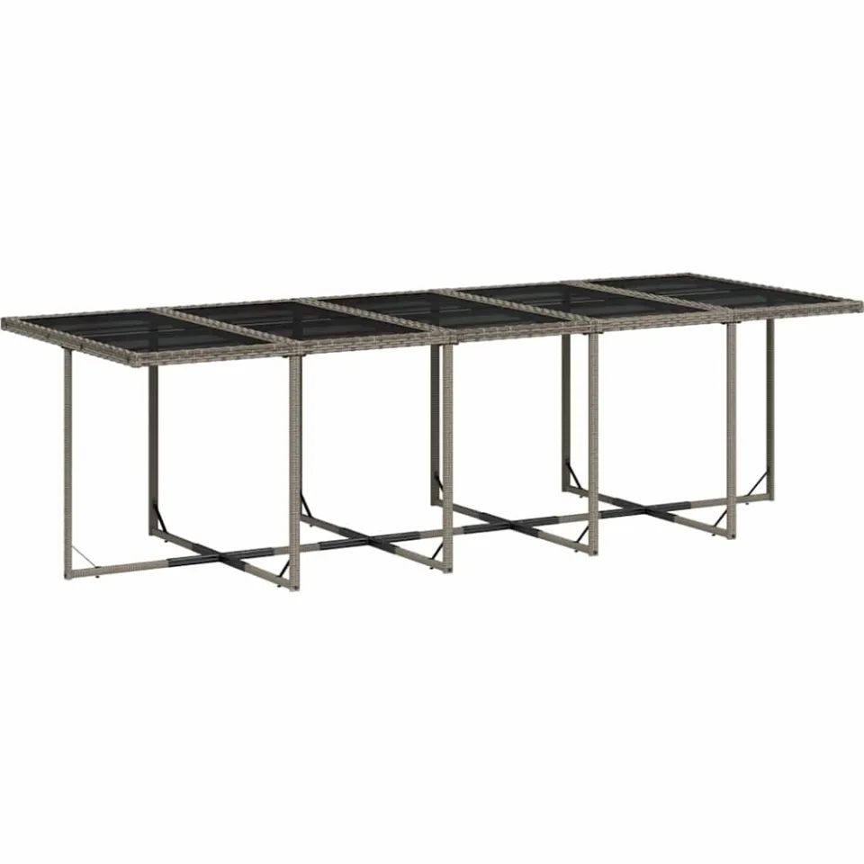 vidaXL 11-delige tuinset met kussens, grijs polyrotan, foto 4
