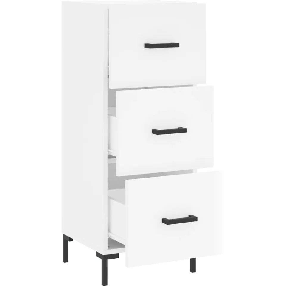 vidaXL Dressoir 34,5x34x90 cm bewerkt hout wit
