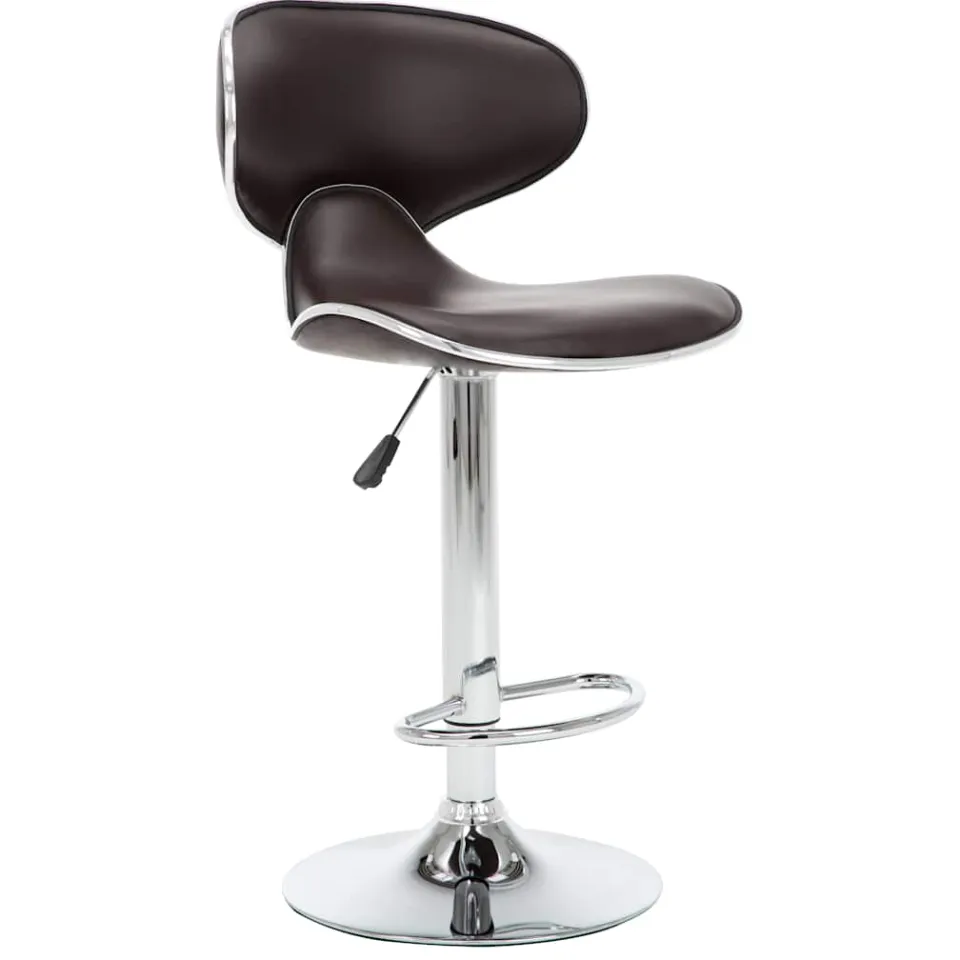 vidaXL Barstoelen 2 st kunstleer bruin