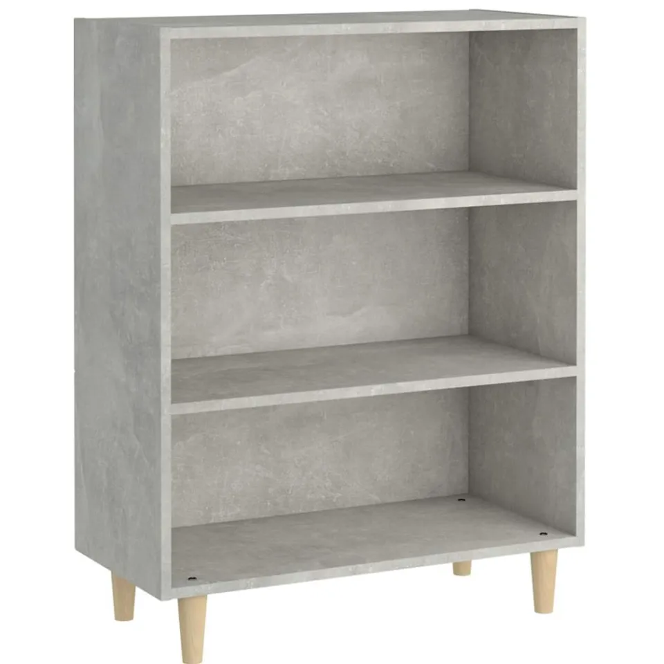 vidaXL Dressoir 69,5x32,5x90 cm bewerkt hout betongrijs