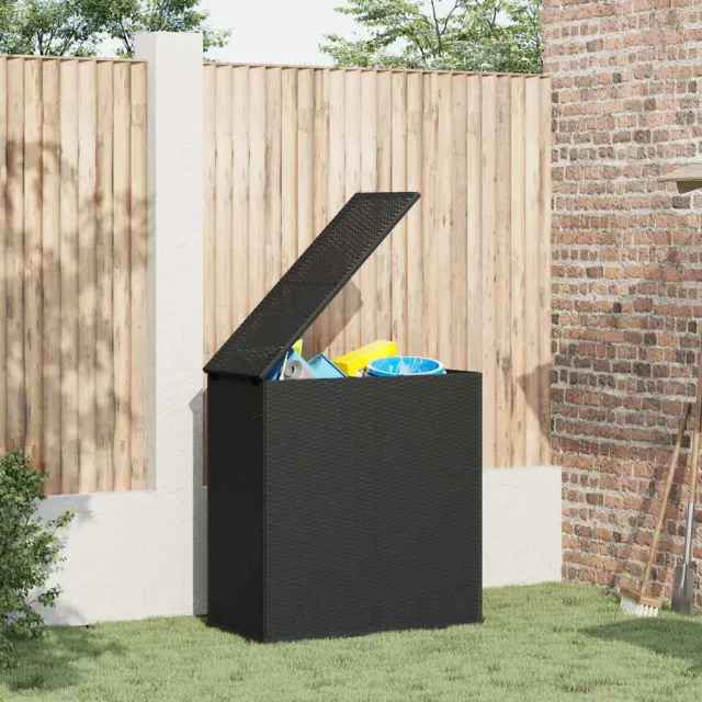vidaXL Tuinbox 100x49x103,5 cm polyetheen rattan zwart, foto 2