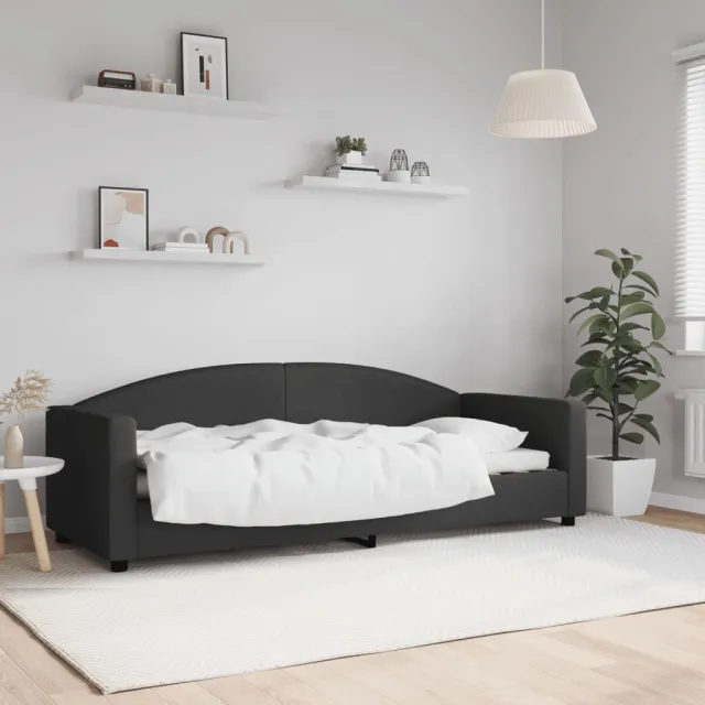 vidaXL Slaapbank 80x200 cm stof zwart
