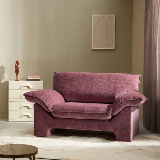 NOUS Living loveseat Woodstock paars, foto 2