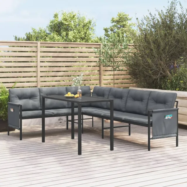 vidaXL 2-delige Tuinset staal antracietkleurig, foto 2