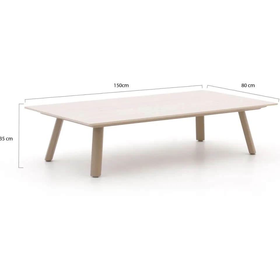 Tierra Outdoor Nora lounge tuintafel 120x70x25cm taupe, foto 2
