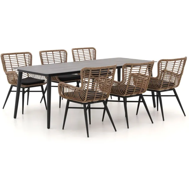 Intenso Furniture Intenso Asti/Sora 220cm dining tuinset 7-delig Taupe