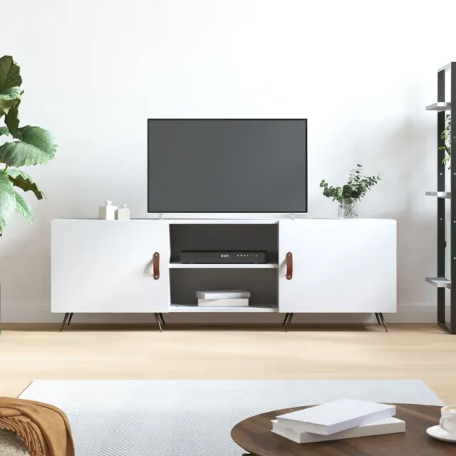 vidaXL Tv-meubel 150x30x50 cm bewerkt hout wit, foto 2