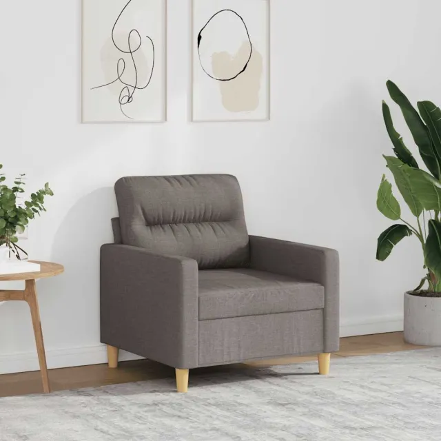 vidaXL Fauteuil 60 cm stof taupe