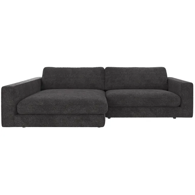 Rowico Home Duncan modulaire gestoffeerde hoekbank antraciet - links - 258 cm Donkergrijs
