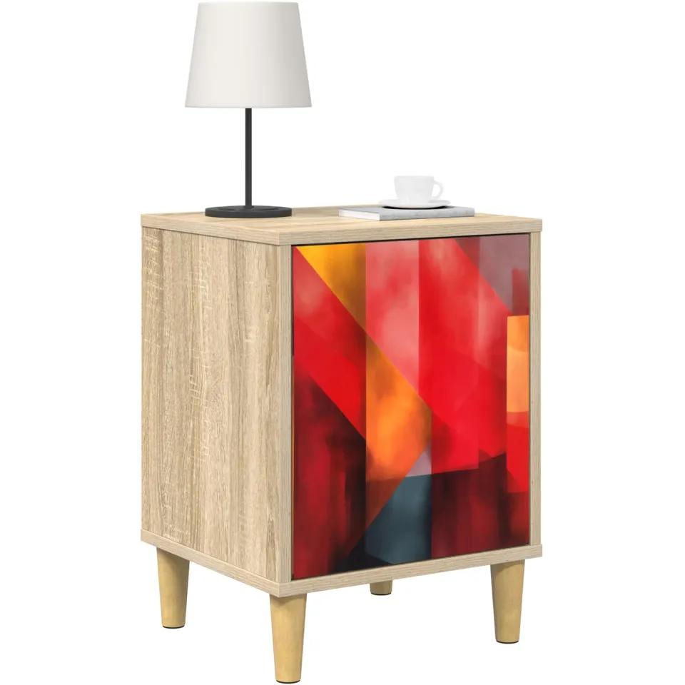 vidaXL Nachtkastje HEESCH 2 st Sonoma Eiken 36 x 33 x 50 cm Bruin