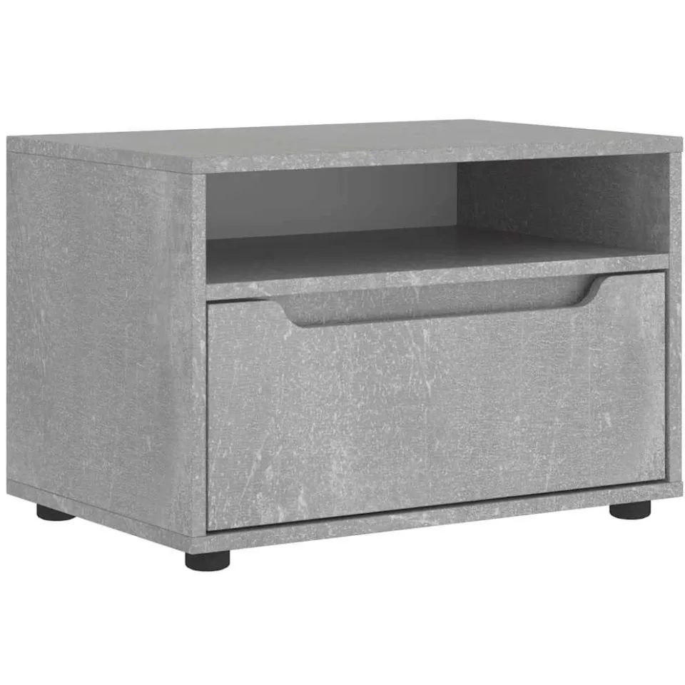 vidaXL Tv-meubel VISNES 60x40x38 cm bewerkt hout betongrijs grijs, foto 3