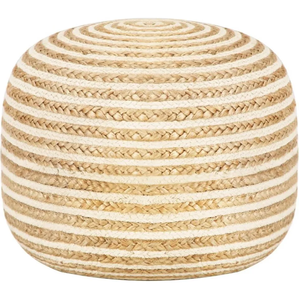 vidaXL Poef handgemaakt 45x30 cm jute bruin, foto 2