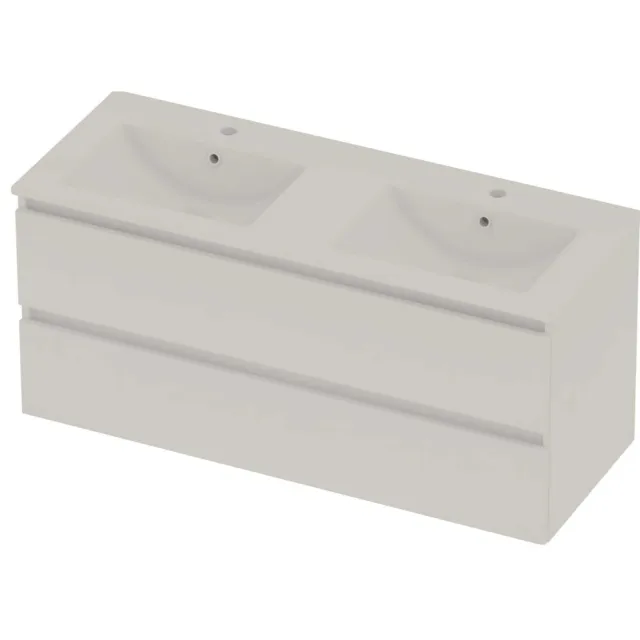Basic-Line Coach 46 Badmeubelset Porselein 120x46x54 cm C46GWEMW120D2 Mat White Glans Wit