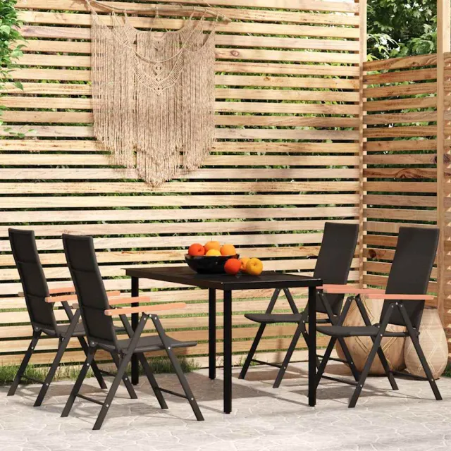 vidaXL 5-delige Tuinset zwart, foto 2