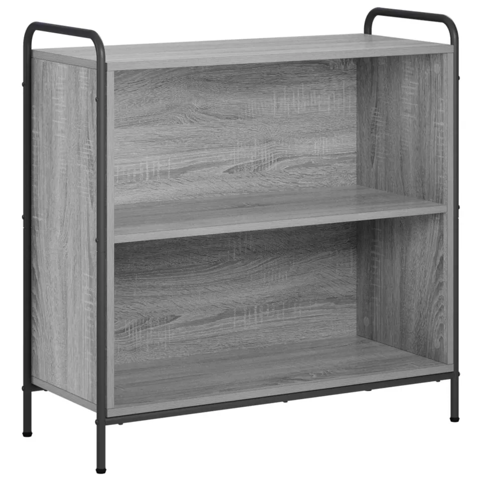 vidaXL Boekenkast 80 x 33 x 80 cm Bewerkt hout Grijs Sonoma, foto 3