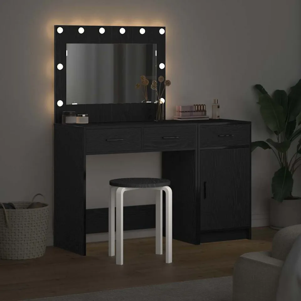 vidaXL Plafondtafel 2 st Zwart 40 x 41 x 75 cm Bewerkt hout, foto 3