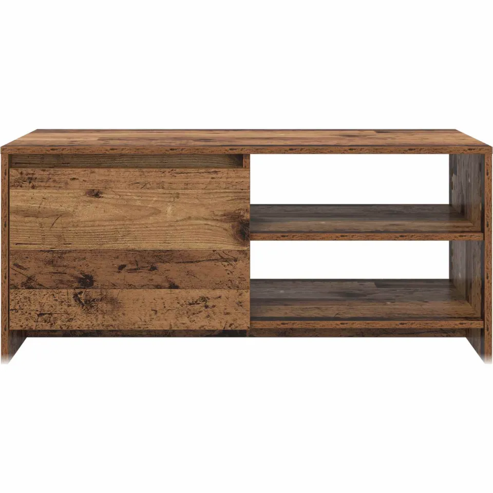 vidaXL Salontafel Oud hout 102 x 50 x 45 cm Bewerkt hout bruin, foto 4