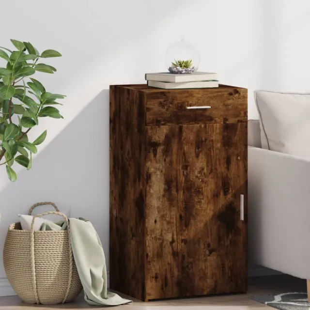 vidaXL Dressoir 50x42,5x93 cm bewerkt hout gerookt eikenkleurig, foto 2