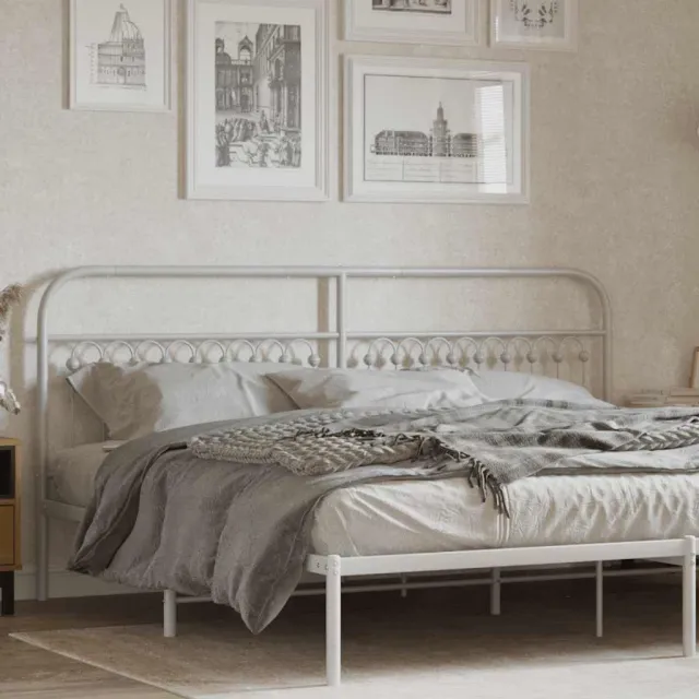 vidaXL Vervangend hoofdbord 193 cm metaal wit