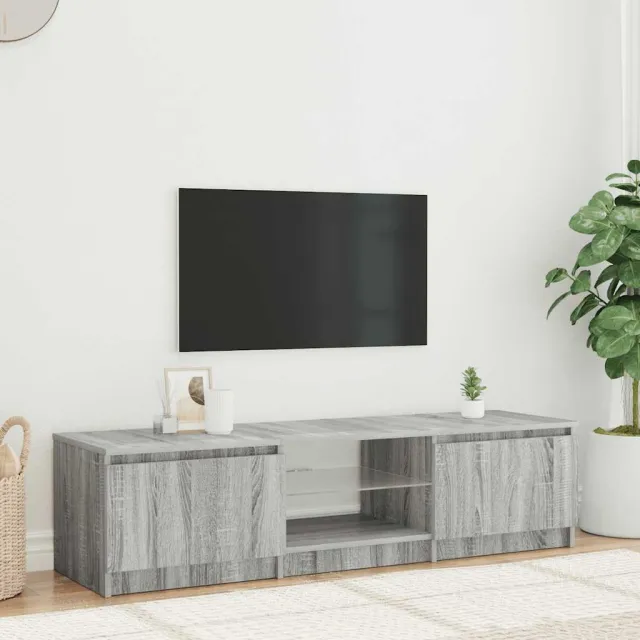 vidaXL Tv-meubel met LED-verlichting 140x40x36 cm grijs sonoma eiken, foto 2