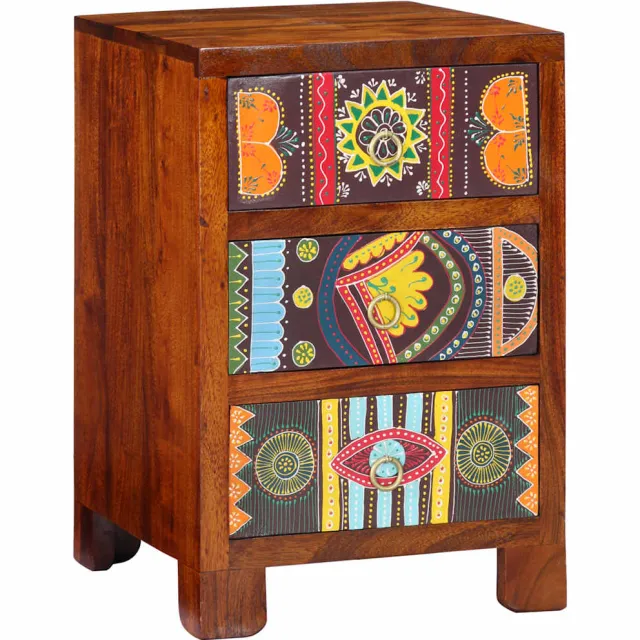vidaXL Nachtkastje 40x40x60 cm massief acaciahout Bruin