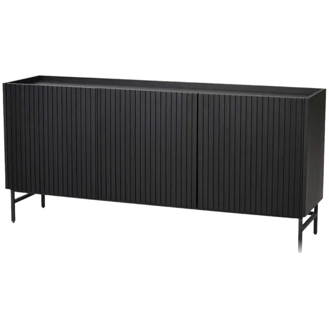 Rowico Home Halifax houten dressoir zwart - 160 x 40 cm