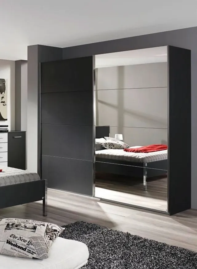 DiamantMeubelen Zweefdeurkast Moita - Grijs - 226 cm