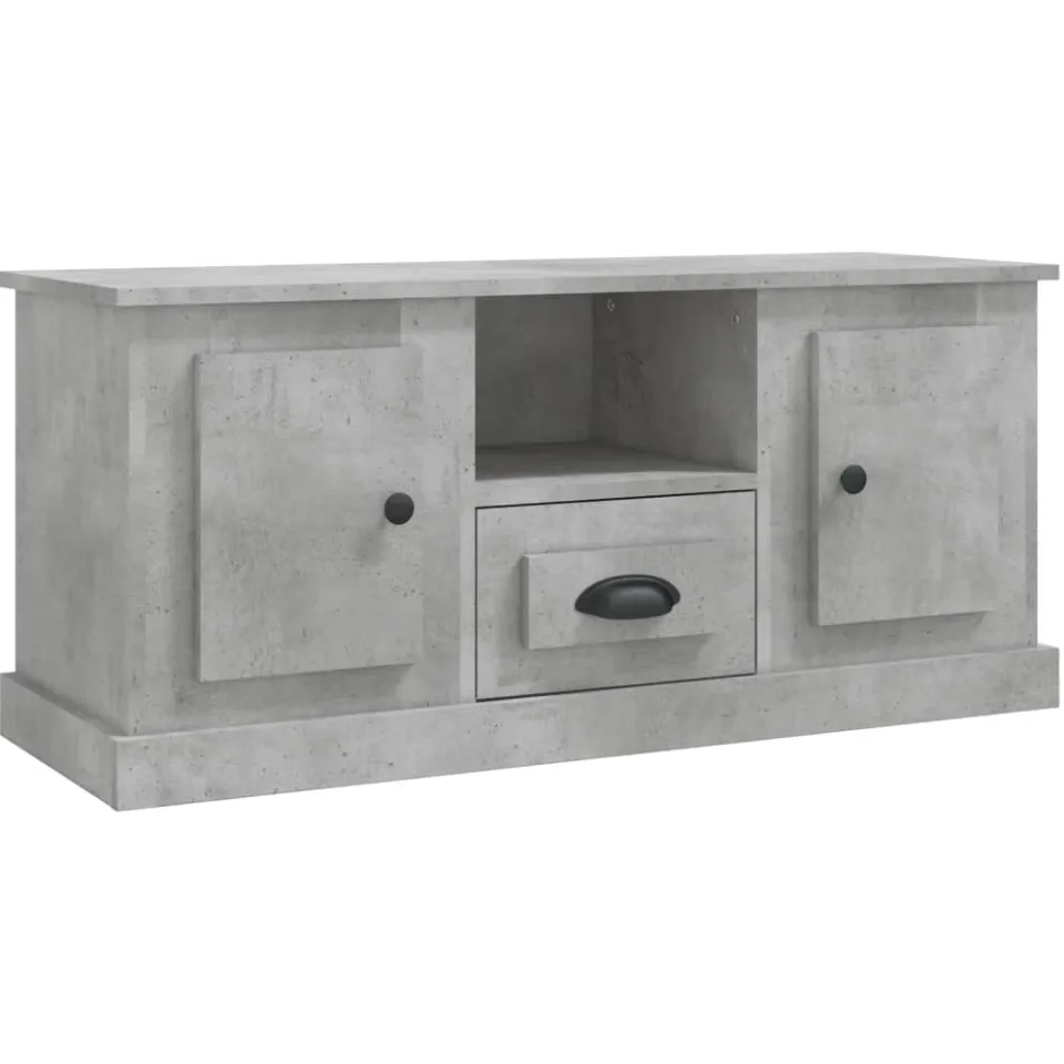 vidaXL Tv-meubel 100x35,5x45 cm bewerkt hout betongrijs