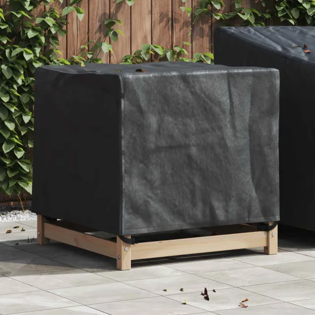 vidaXL Meubelhoes 82 x 82 x 65 cm 210D Oxford Stof Rechthoekig Zwart