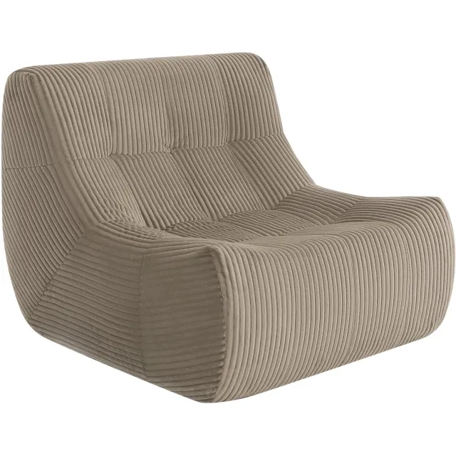 Popsofa Fauteuil Rave Ribstof Taupe