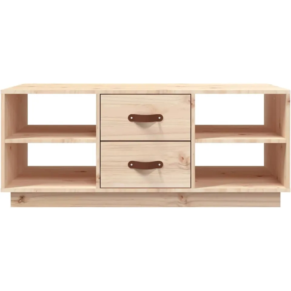 vidaXL Salontafel 100x50x41 cm massief grenenhout bruin, foto 4