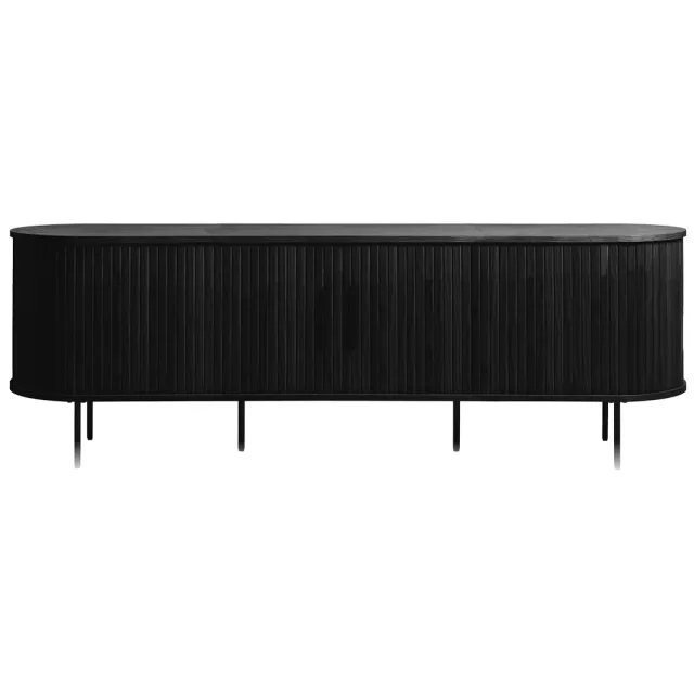 Olivine Lenn houten tv meubel zwart eiken - 180 x 40 cm