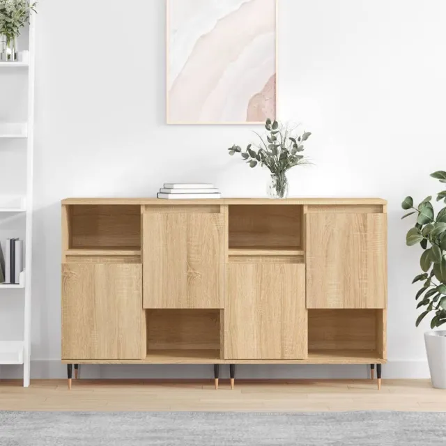 vidaXL Dressoirs 2 st bewerkt hout sonoma eikenkleurig, foto 2