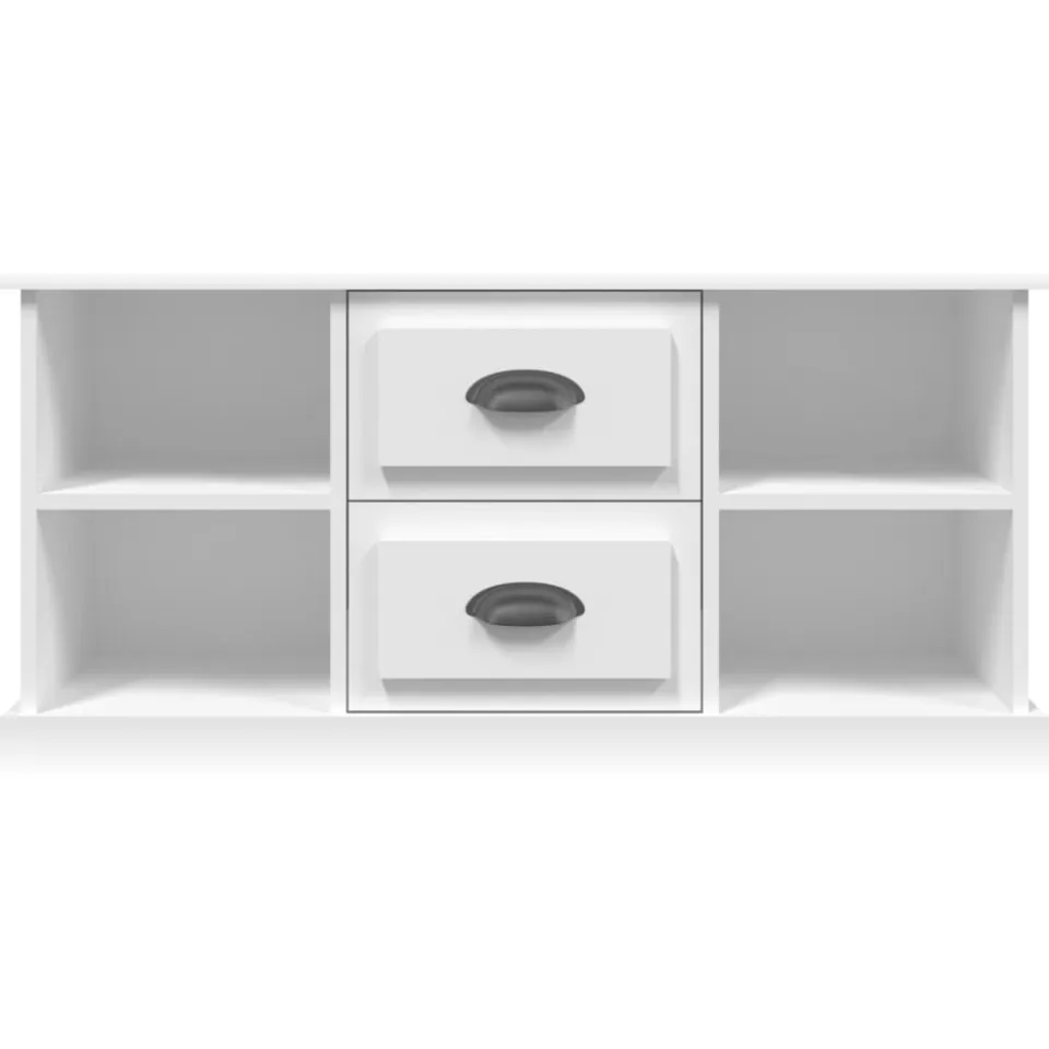 vidaXL Tv-meubel 99,5x35,5x48 cm bewerkt hout wit, foto 4