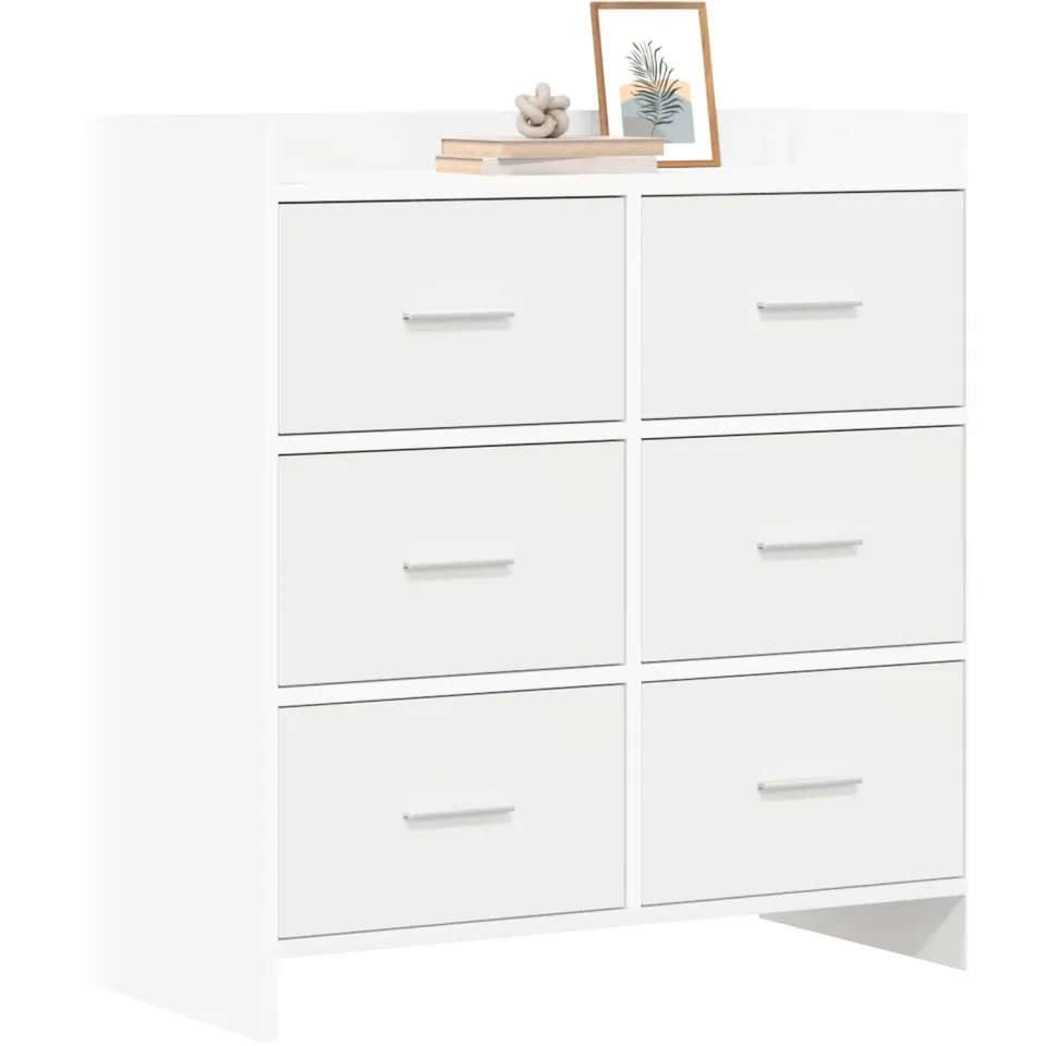 vidaXL Dressoir Wit 75 x 33 x 80 cm Bewerkt hout