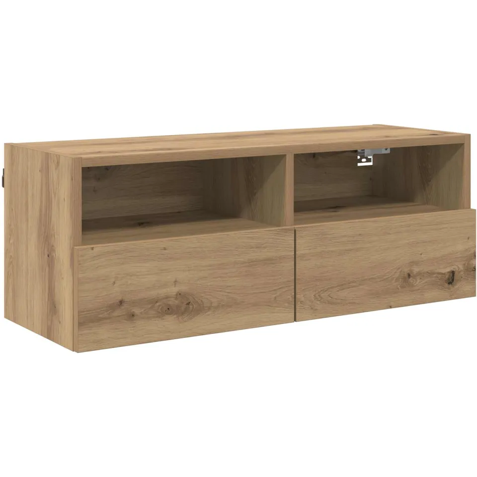 vidaXL TV Wandkast 80 x 30 x 30 cm Artisan Eiken Bewerkt hout, foto 3