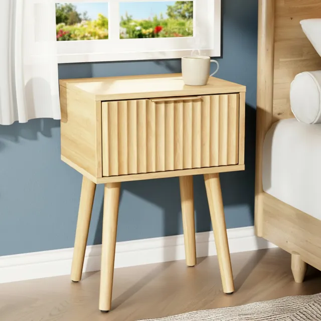 LEADZM Nachtkastje met 1 lades - Eiken - 40 x 30 x 55 cm
