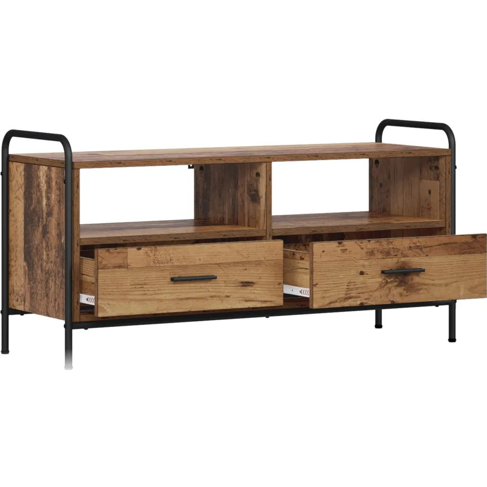 vidaXL Tv-meubel 67,5 x 33 x 50 cm Oud hout Bewerkt hout Bruin