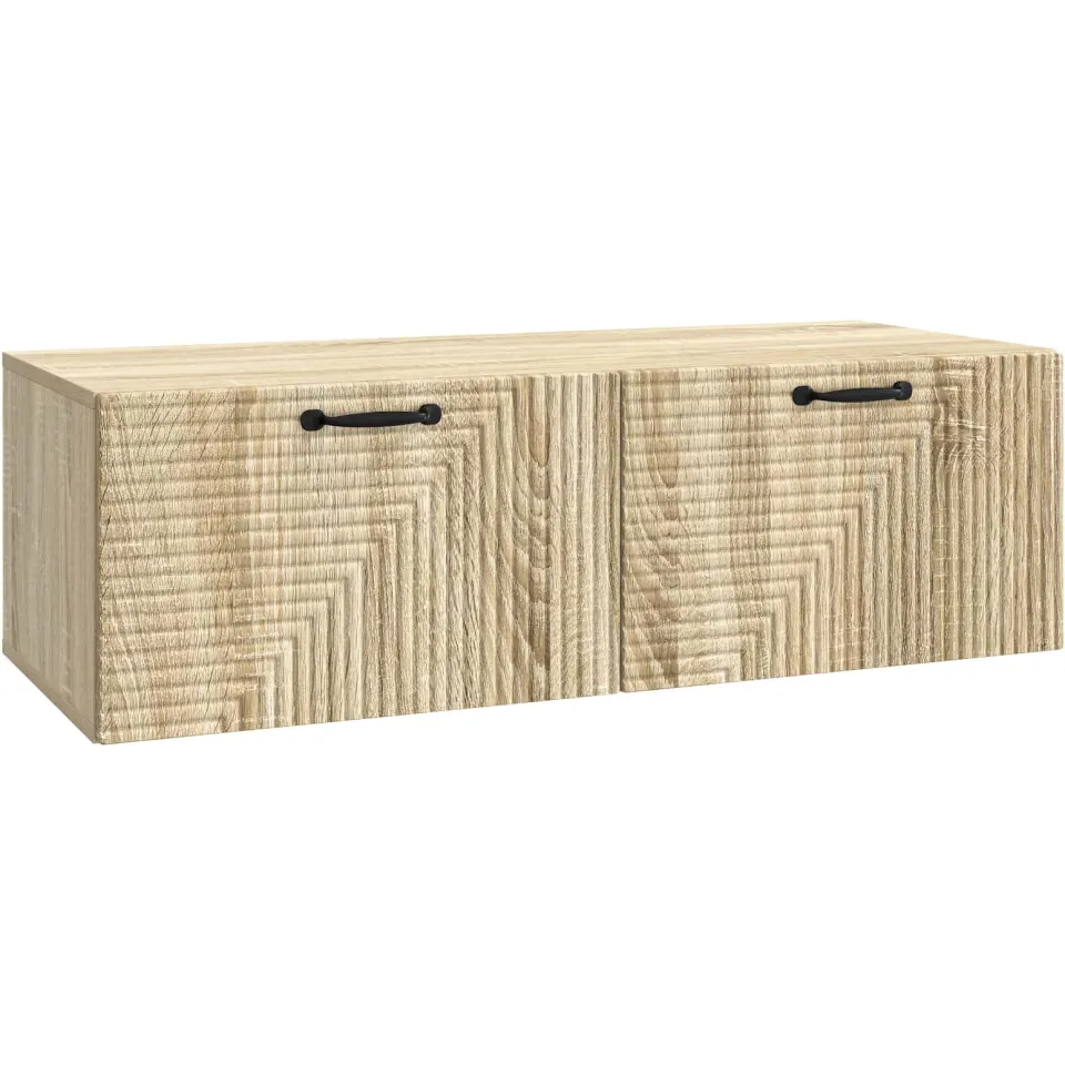 vidaXL Wandbeugel TV-kast Sonoma Eiken 98 x 41 x 30 cm Bewerkt hout, foto 3